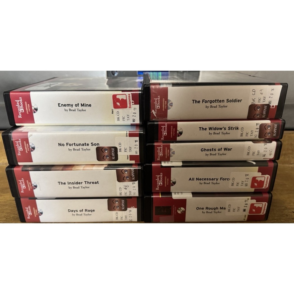 Lot of 9 Brad Taylor Audiobooks CD Sets Ghost of War Days of Rage Enemy of Mine - Picture 2 of 2